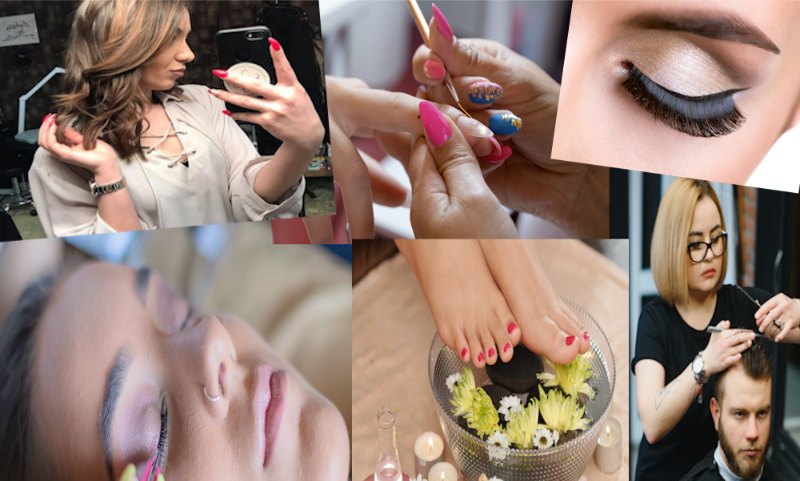 колаж с услугите на кото студио за красота във Варна